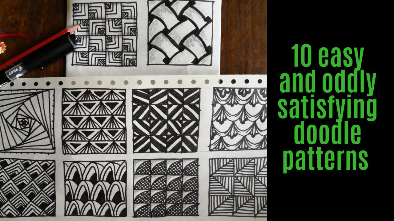 10 easy zentangle patterns when bored oddly satisfying and meditating