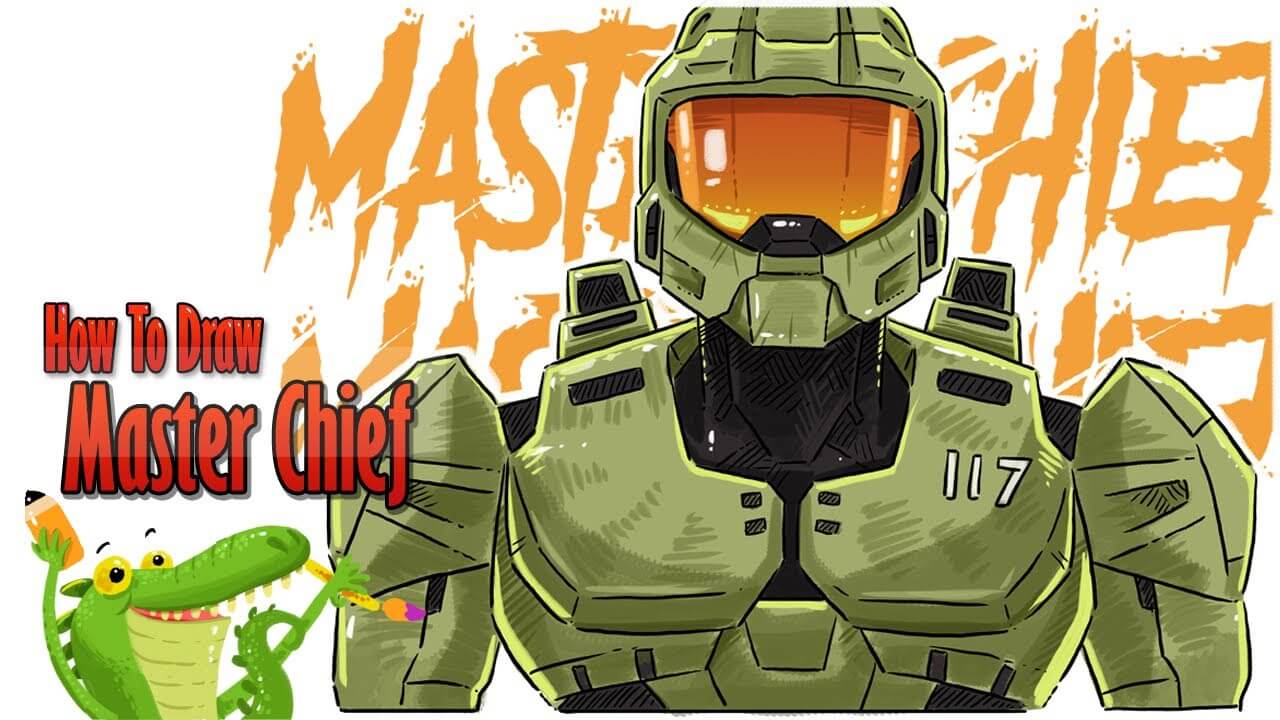How to Draw Master Chief | Halo