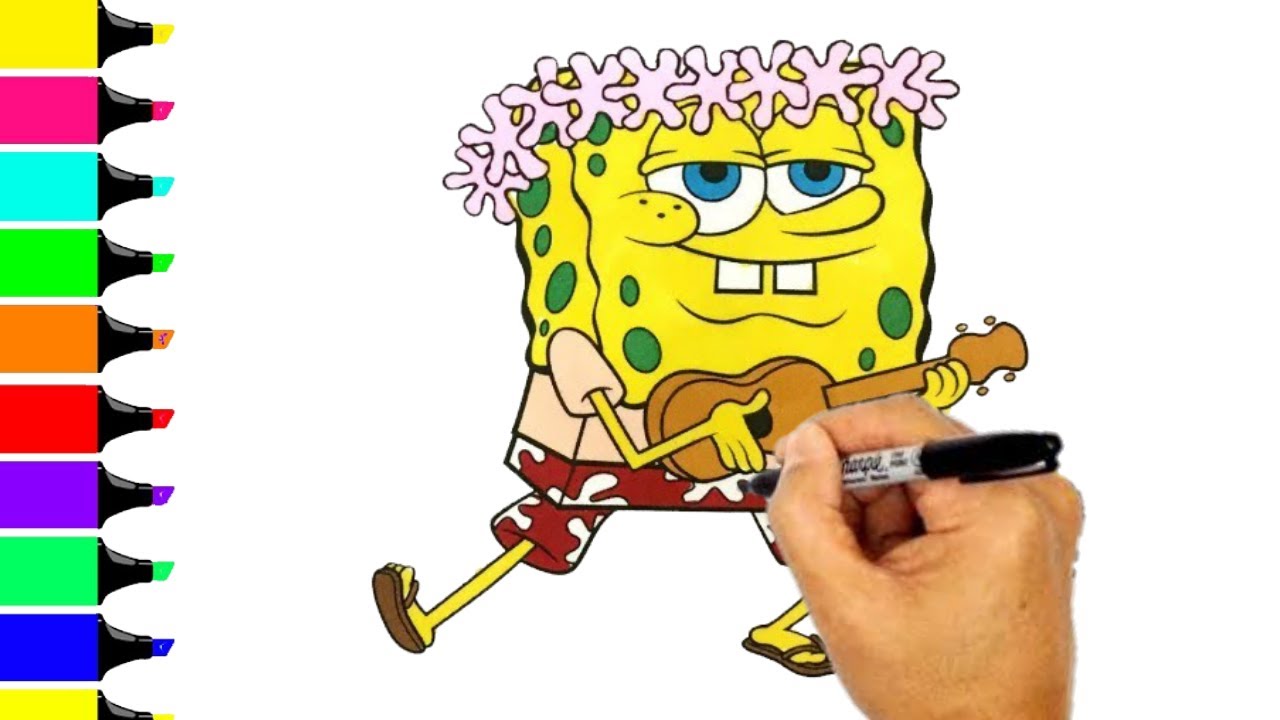 How To Draw Spongebob Squarepants Step By Step Video Myhobbyclass Com