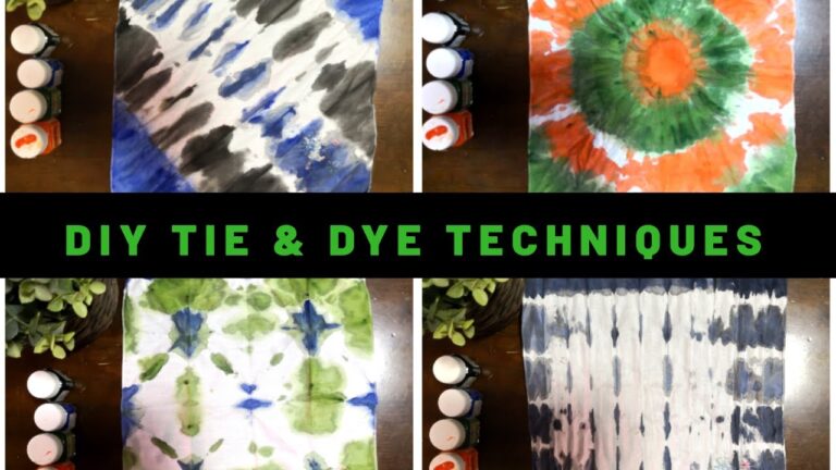 4 easy DIY Tie and Dye techniques for beginners using