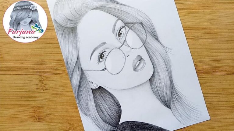 A girl with beautiful hair Pencil Sketch How to