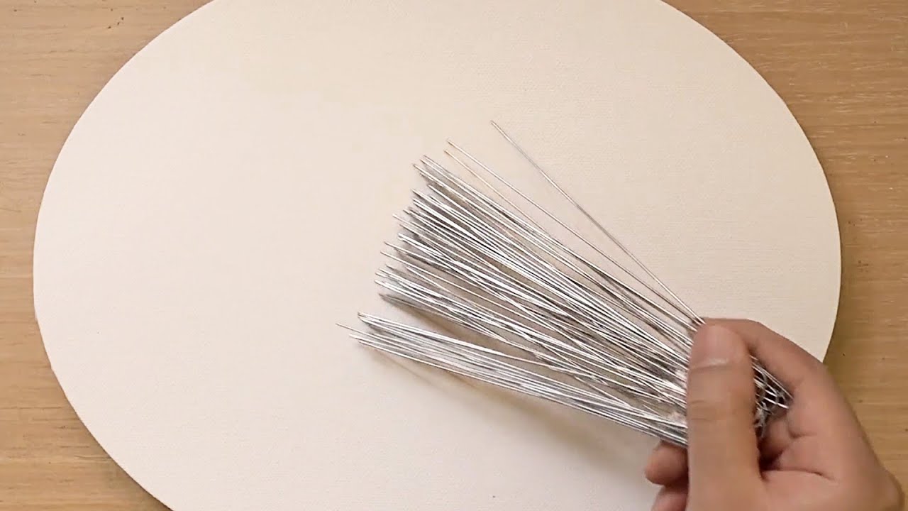 Acrylic Painting Technique Using Metal Wire
