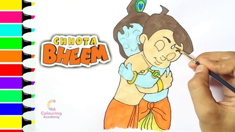 Chhota Bheem and Krishna Colouring | Drawing Chhota bheem