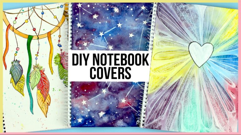 DIY Notebooks | How To Paint A Watercolor Galaxy, Dreamcatcher & More