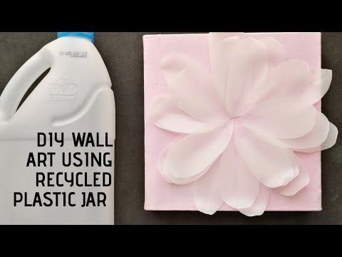 DIY wall art Recycled plastic jar decor idea easy stay