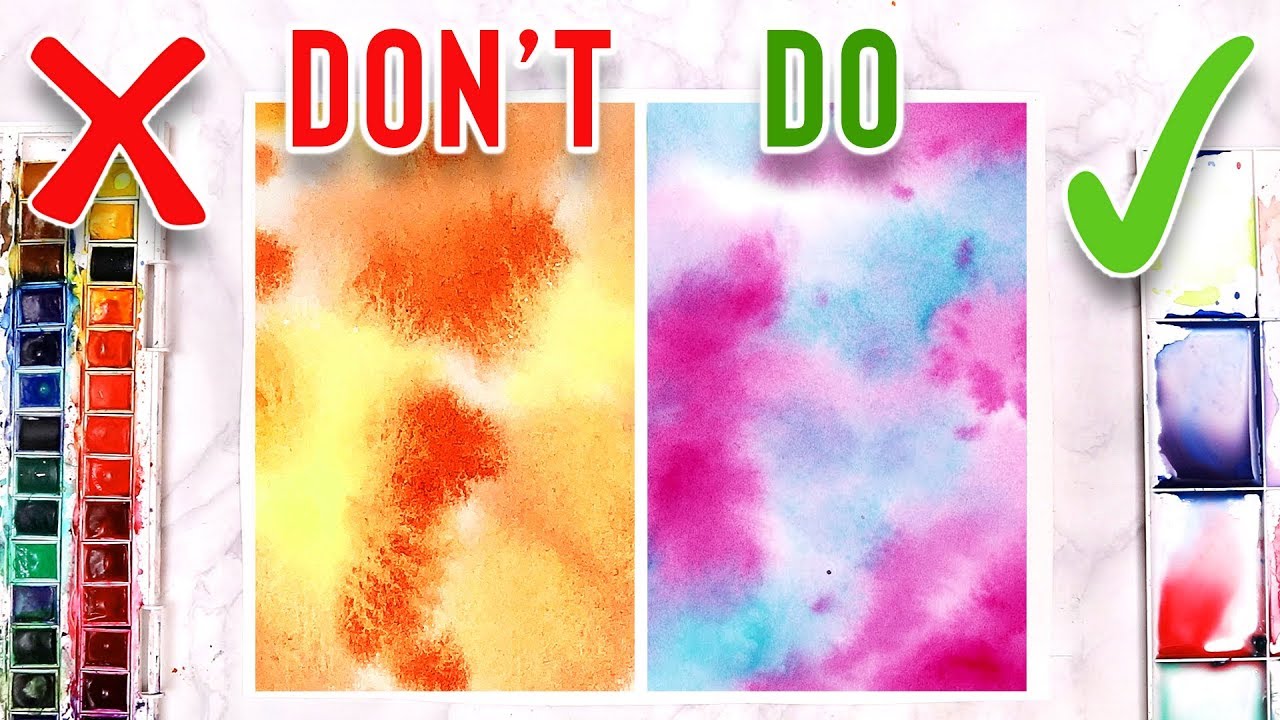 DOS DONTS FOR WATERCOLOR PAINTING Mistakes to AVOID
