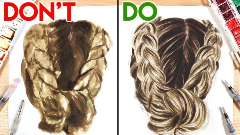 DOS DONTS How to Paint Hair with Watercolor