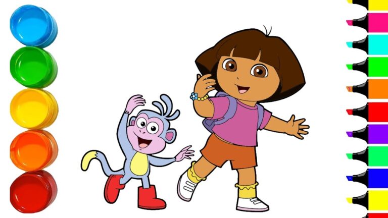 Dora Sketch drawing for kids | How to draw Dora the explorer