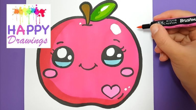Drawing and Coloring Fruits How to draw a cute