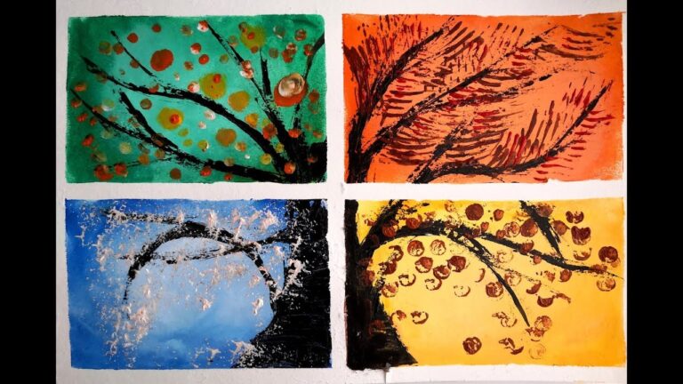 Easy tricks to create textures in acrylic painting DIY
