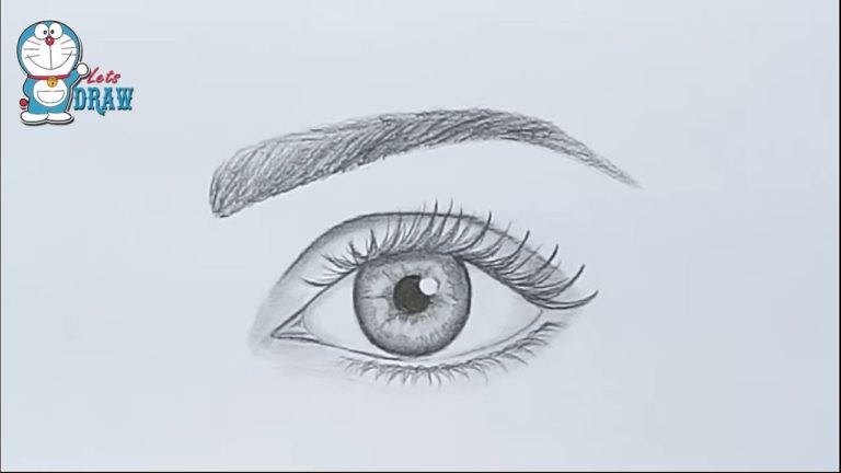 Easy way to draw a realistic eye for Beginners step