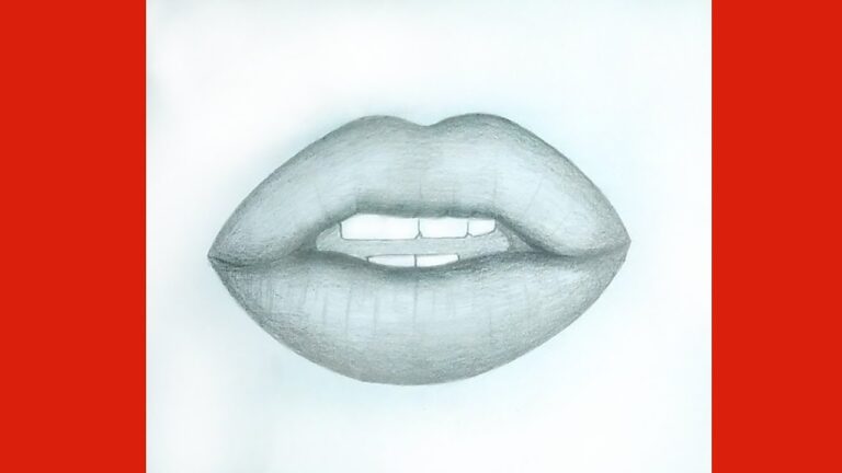 Easy way to draw a realistic mouth for Beginners step by step Pencil Sketch,Sony Drawing Tutorial