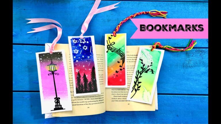 Frienships Day Special ! BOOKMARKS using Water Colours and Oil Pastels