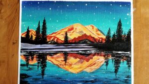 How to paint Northern Lights - Step By Step Painting