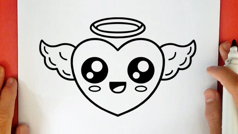 HOW TO DRAW A CUTE HEART WITH WINGS