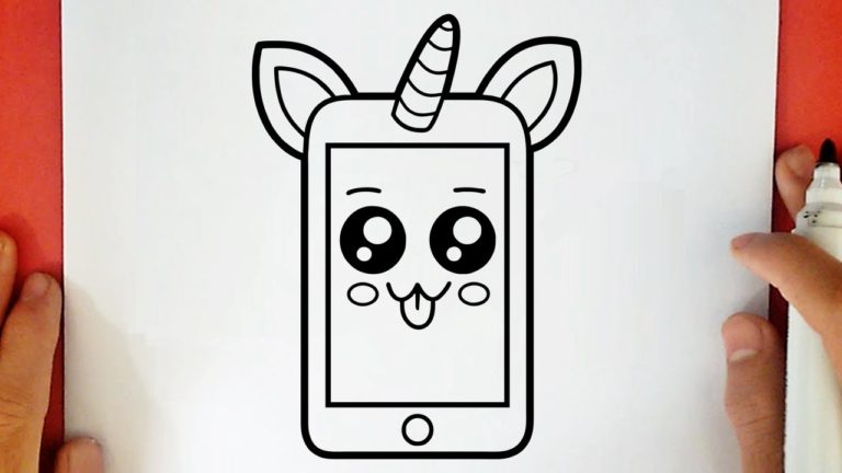 HOW TO DRAW A CUTE UNICORN PHONE