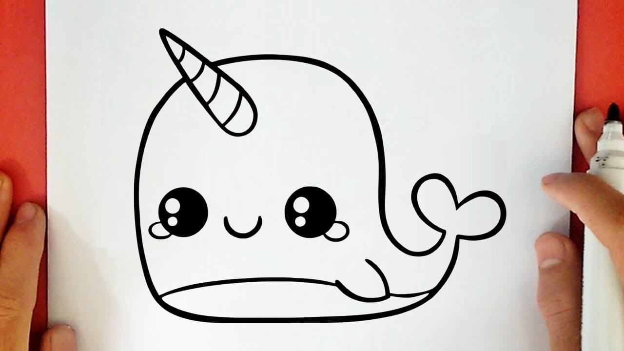 HOW TO DRAW A CUTE UNICORN WHALE