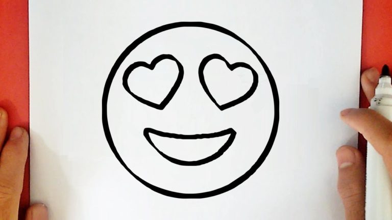 HOW TO DRAW A HEART EYES EMOJI