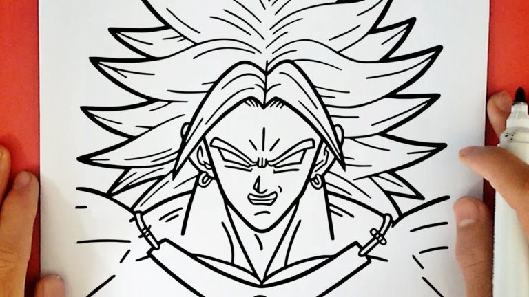 HOW TO DRAW BROLY LEGENDARY SUPER SAIYAN