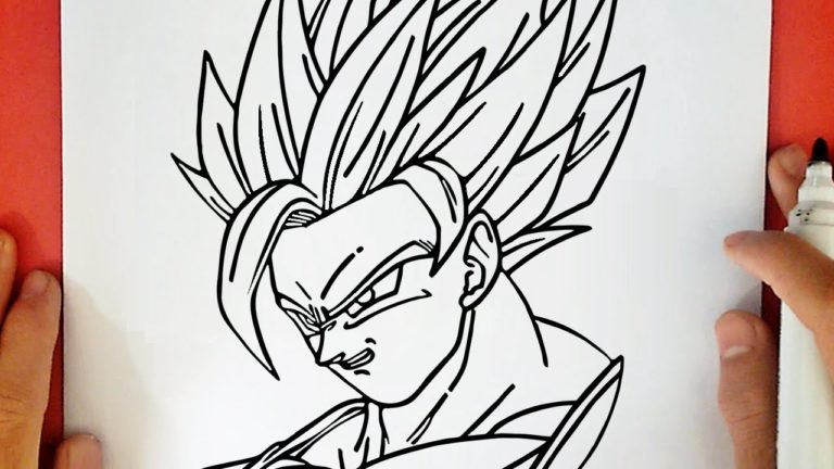 HOW TO DRAW GOKU SUPER SAIYAN 2 FROM DRAGON BALL