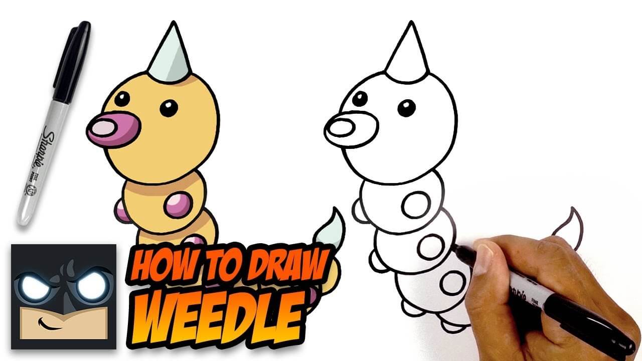 HOW TO DRAW POKEMON WEEDLE STEP BY STEP