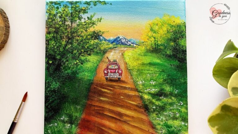 Happy Days Ahead / #Stayhome and paint with me /Acrylic Painting tutorial