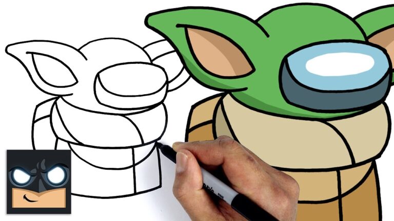 How To Draw Baby Yoda Crewmate Among Us