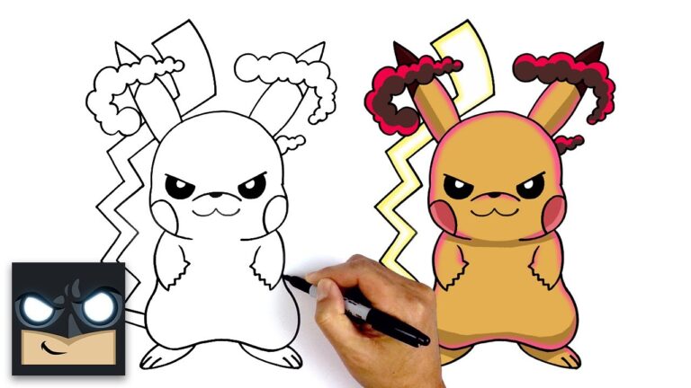 How To Draw Gigantamax Pikachu Pokemon Sword and Shield