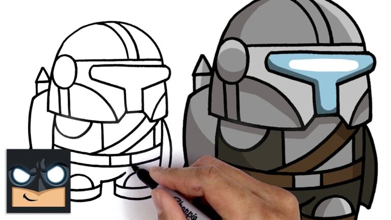 How To Draw Mandalorian Crewmate Among Us