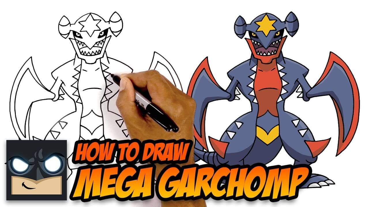 How To Draw Mega Garchomp Pokemon