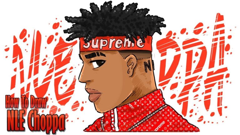 How To Draw NLE Choppa step by step | SUPREME