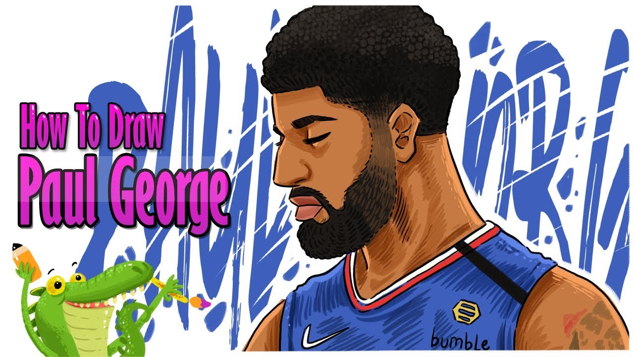 How To Draw Paul George NBA step by step