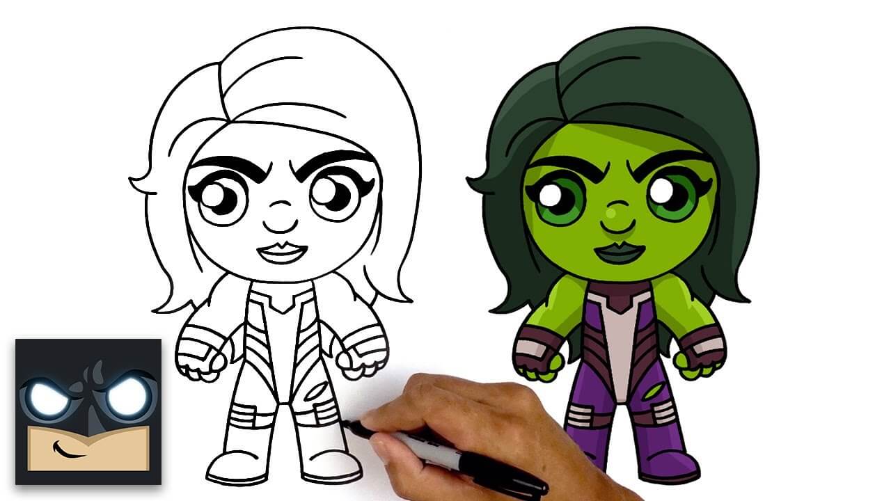 How To Draw She Hulk Fortnite