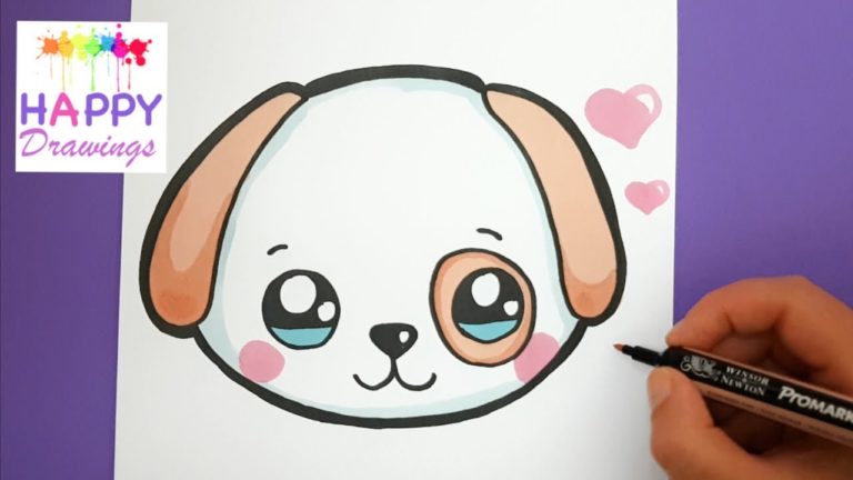 How To Draw and Color a Cute Puppy Emoji