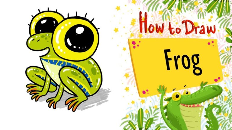 How To Draw and Colour A Cute Frog~