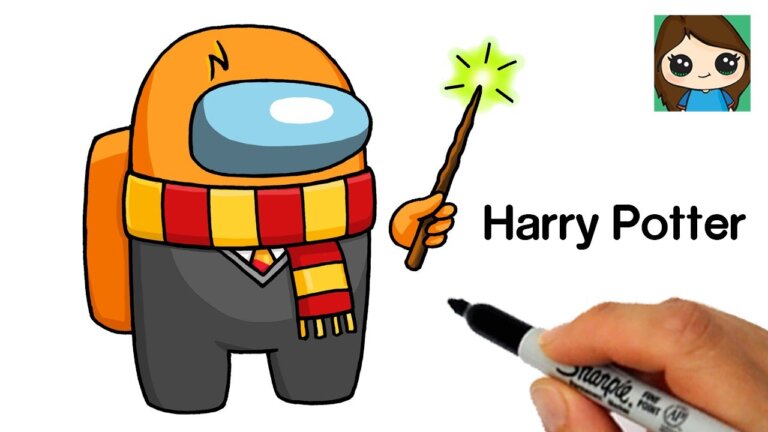 How to Draw AMONG US Crewmate Harry Potter