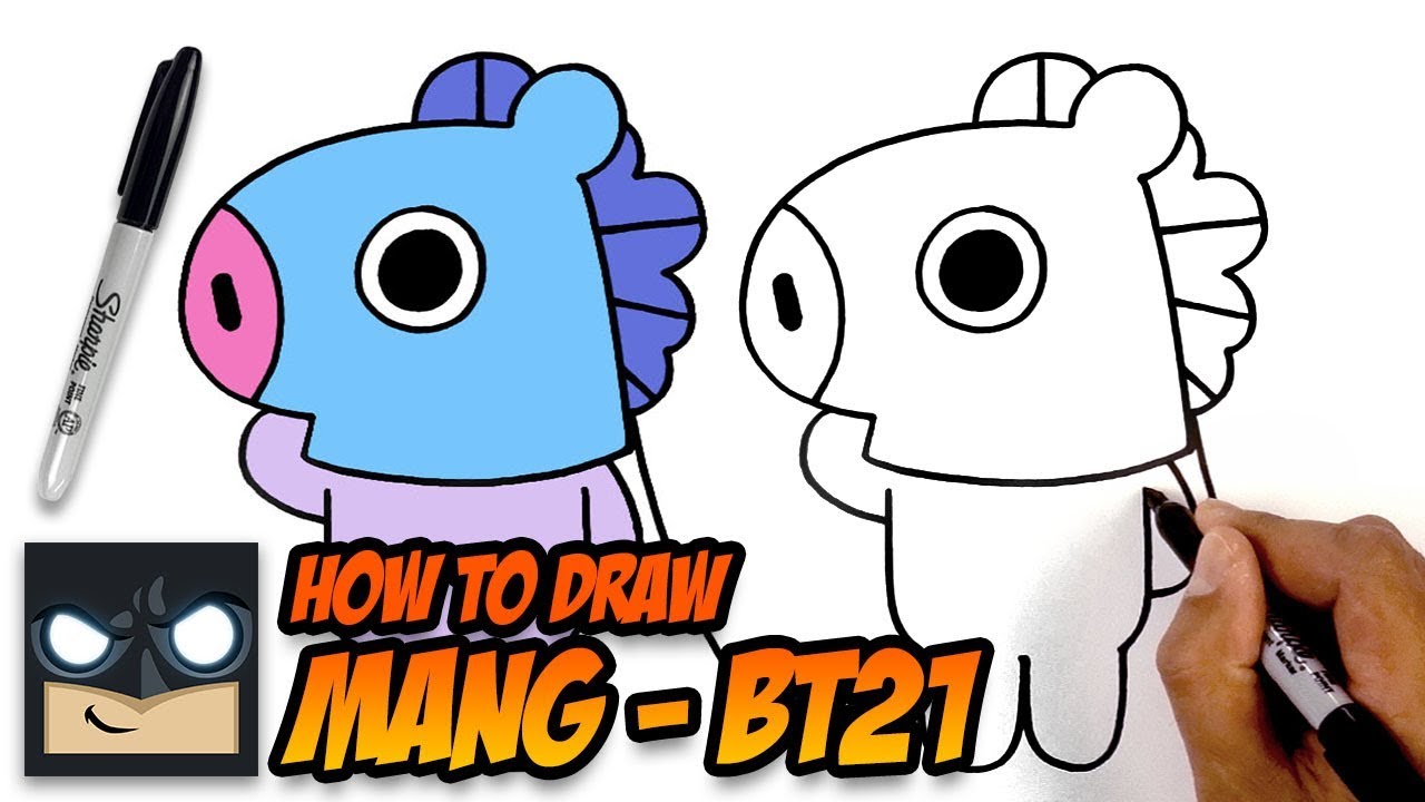 How to Draw BT21 Mang Step by Step Tutorial for