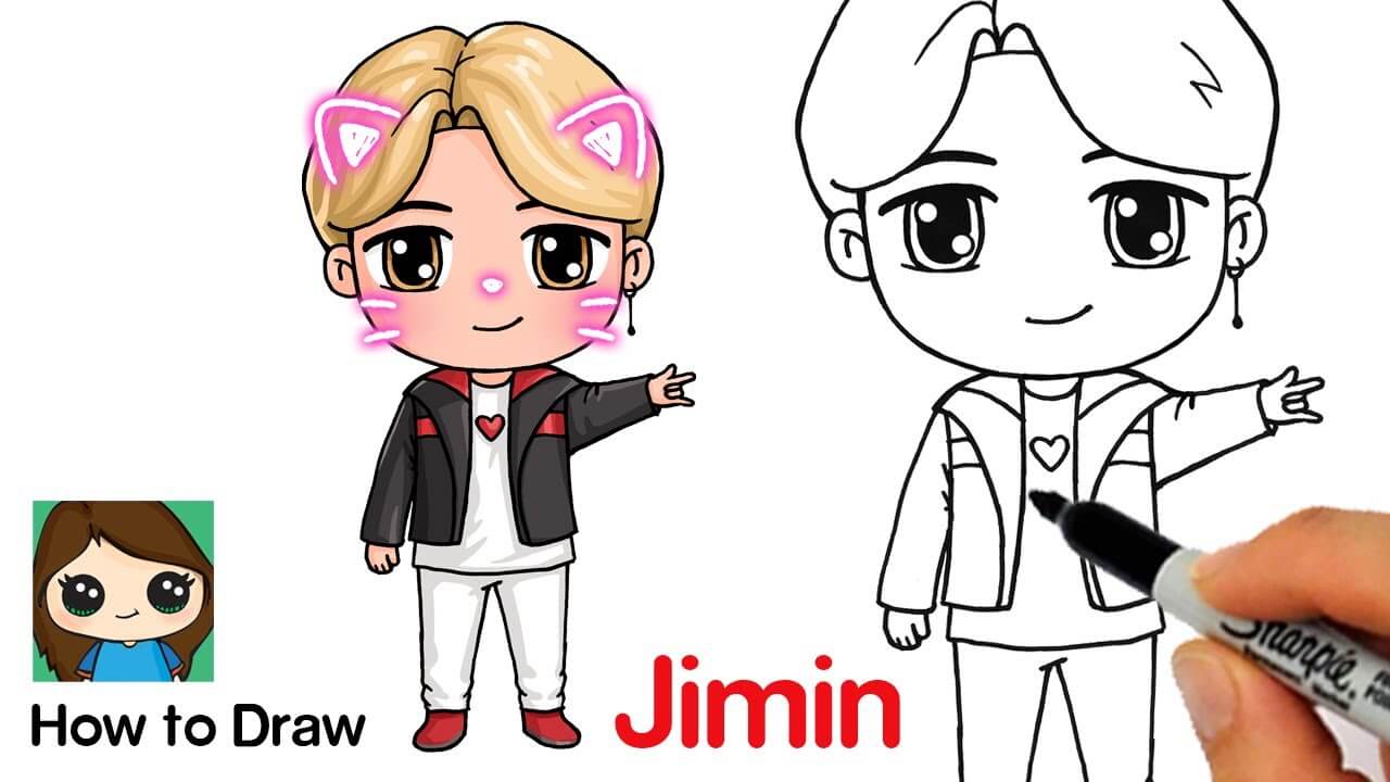 How to Draw BTS Jimin Tiny Tan