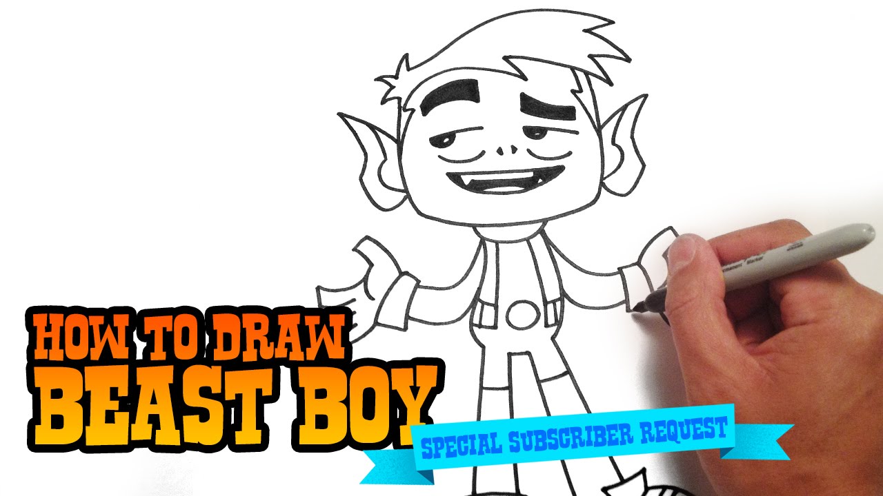 How to Draw Beast Boy Teen Titans GO