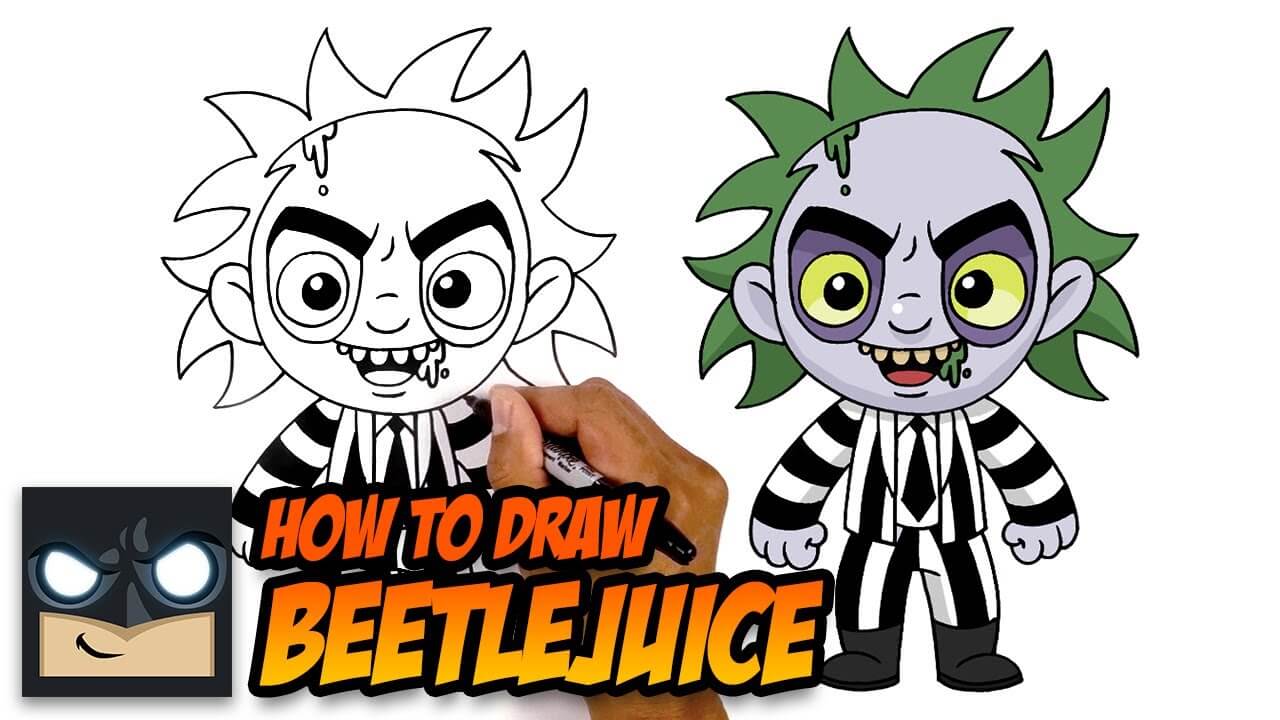 How to Draw Beetlejuice Step by Step Tutorial
