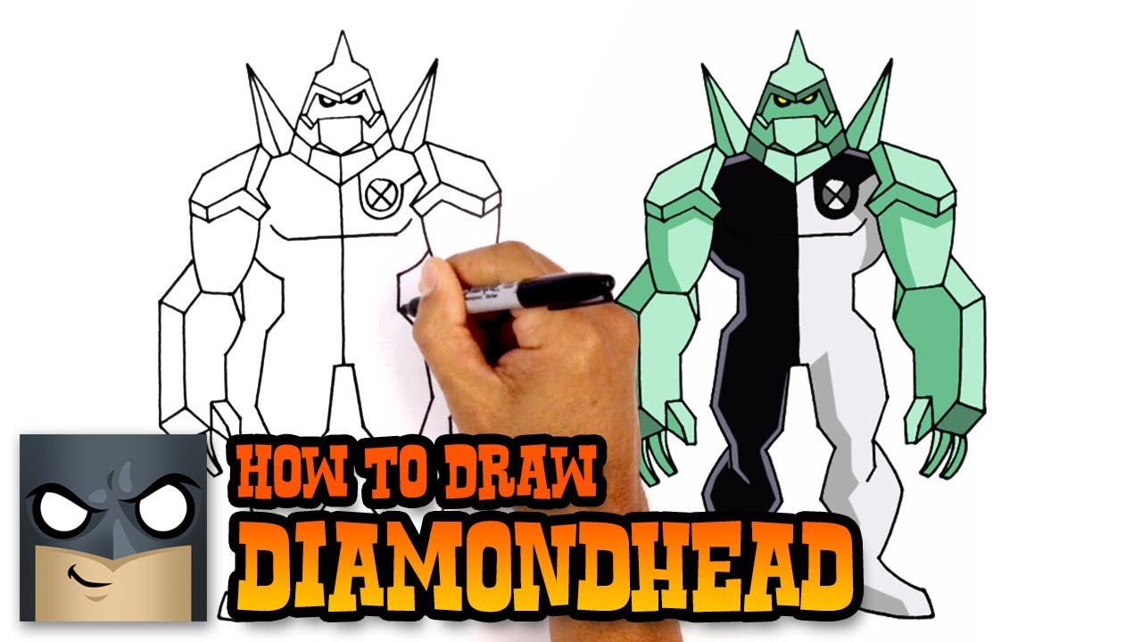 How to Draw Ben 10 Diamondhead