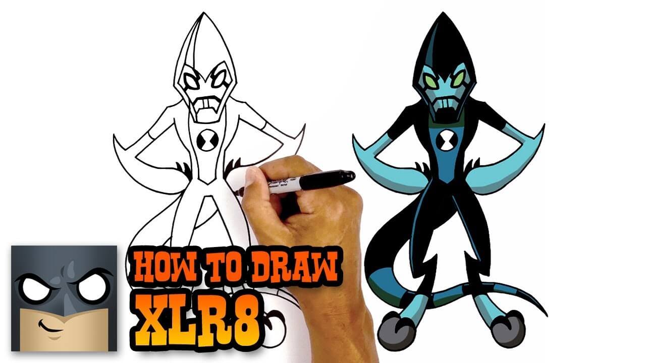 How to Draw Ben 10 XLR8