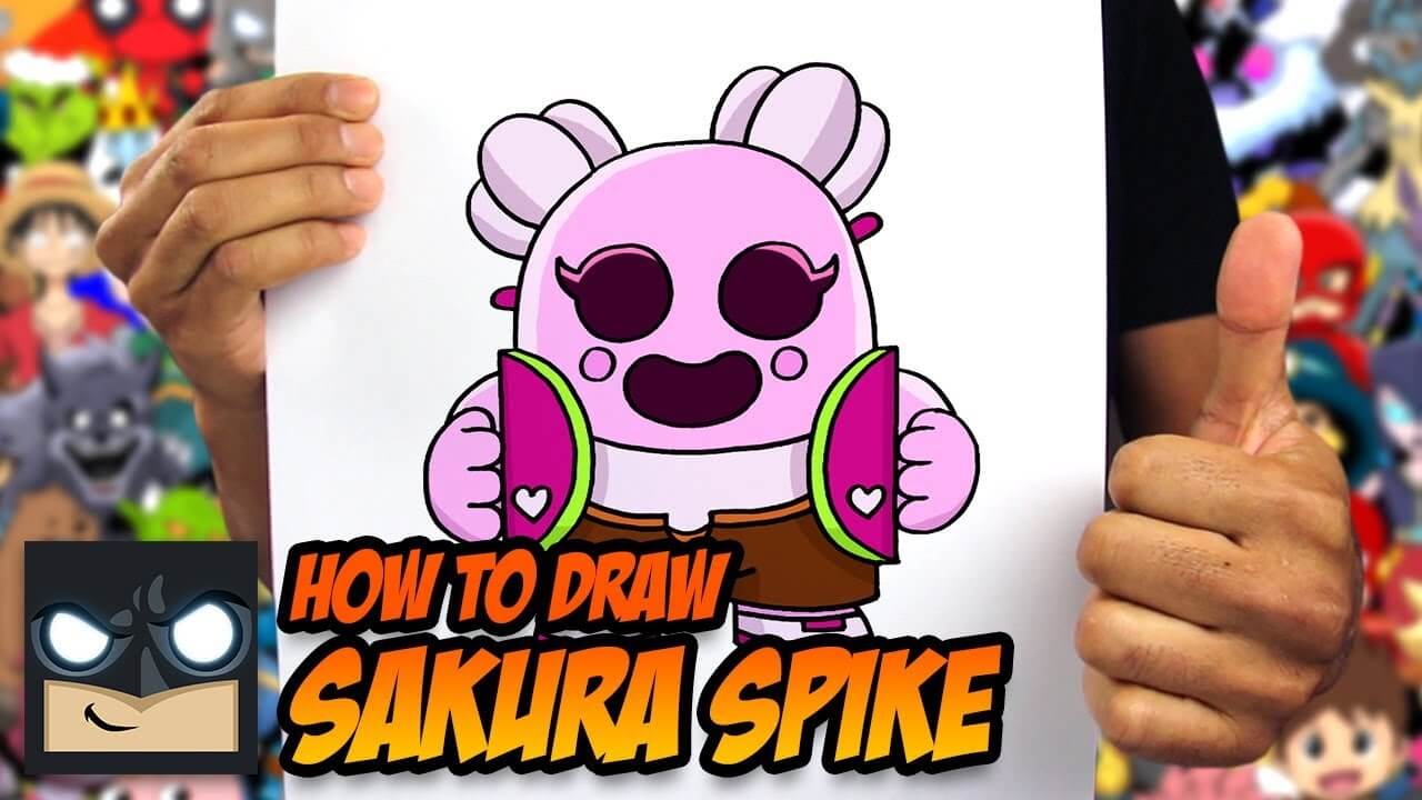 How To Draw Brawl Stars Sakura Spike Myhobbyclass Com - como desenhar brawls star