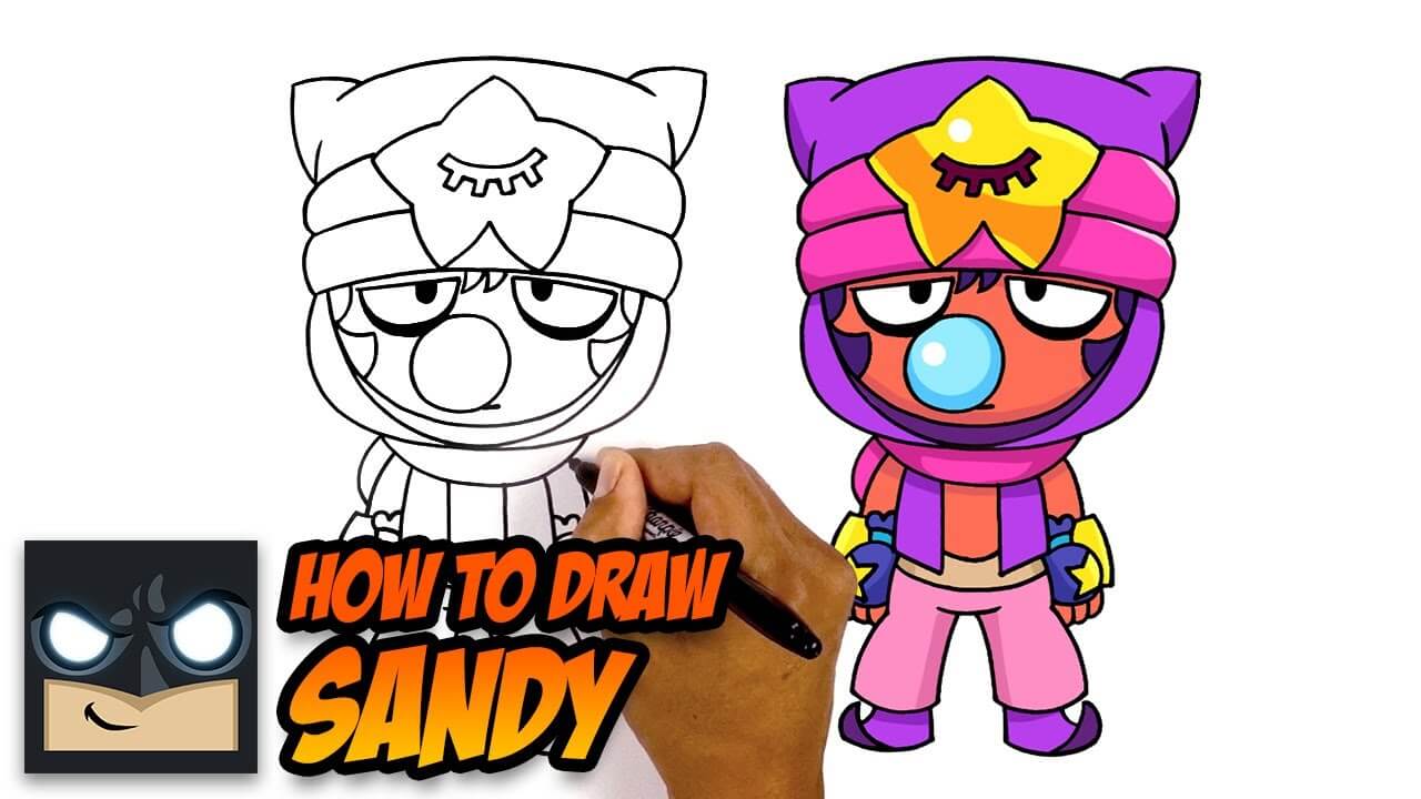 How To Draw Brawl Stars Sandy Myhobbyclass Com - como desenhar colt brawl stars