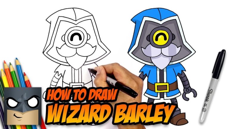 How to Draw Brawl Stars Wizard Barley Step by Step