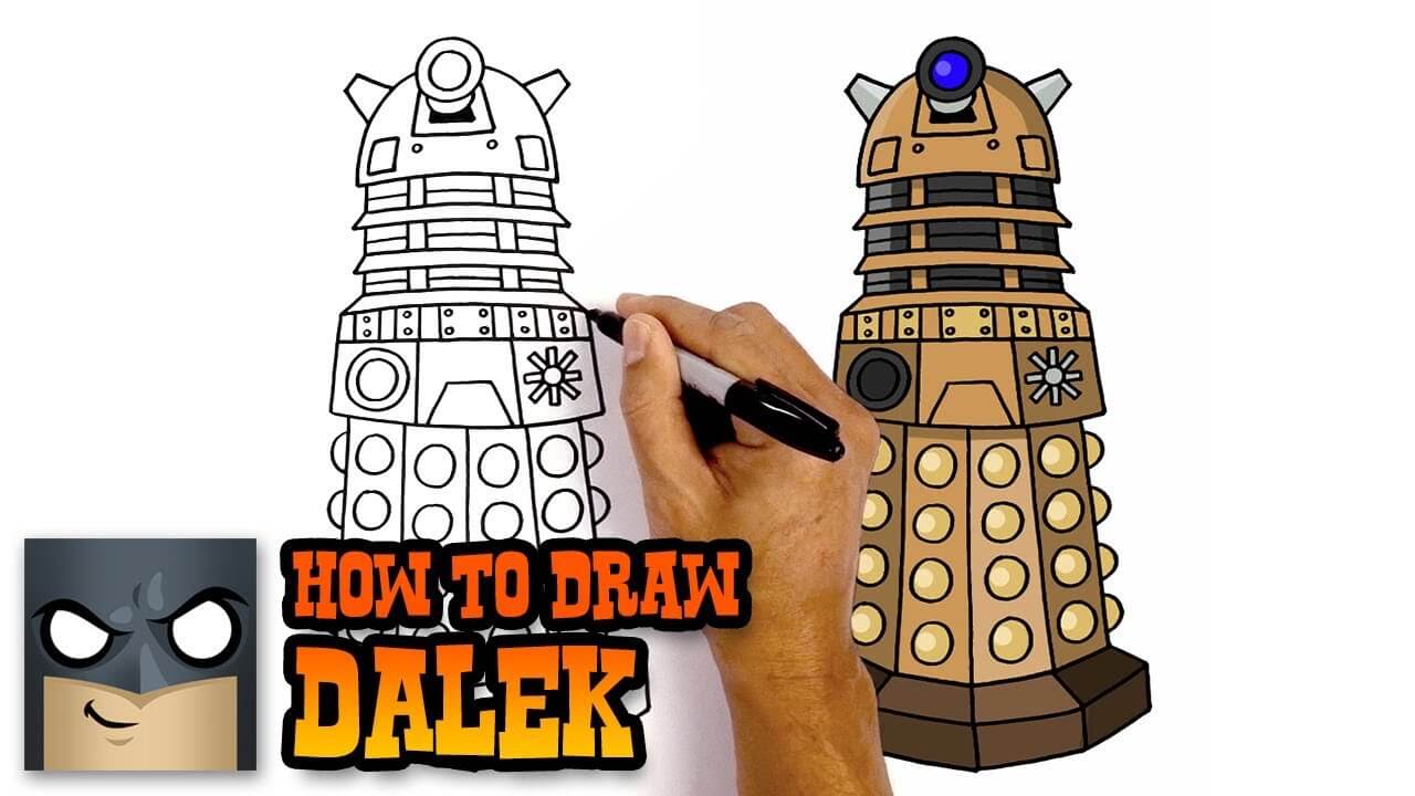 How to Draw Dalek DrWho Awesome Step by Step Tutorial