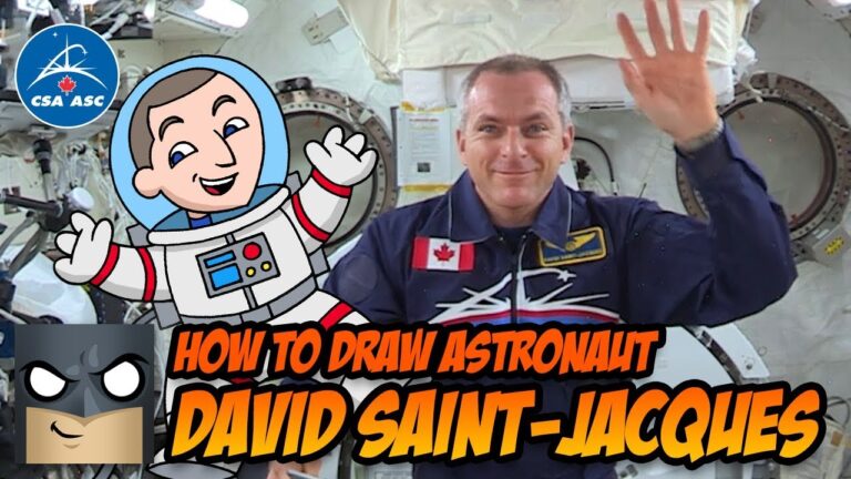 How to Draw David Saint Jacques Canadian Space Agency astronaut