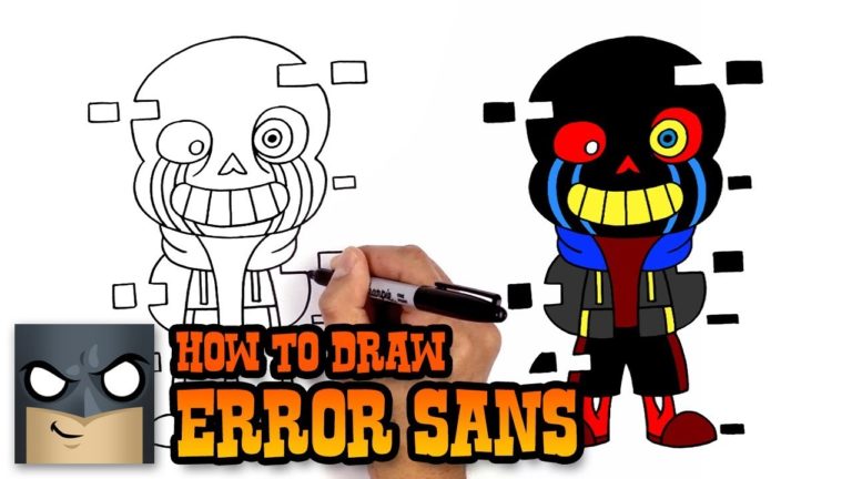 How to Draw Error Sans Undertale Art Tutorial