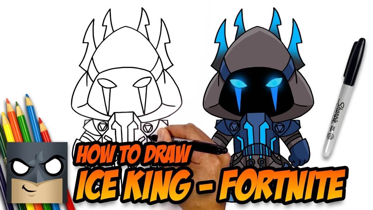 How to Draw Fortnite Ice King Step by Step