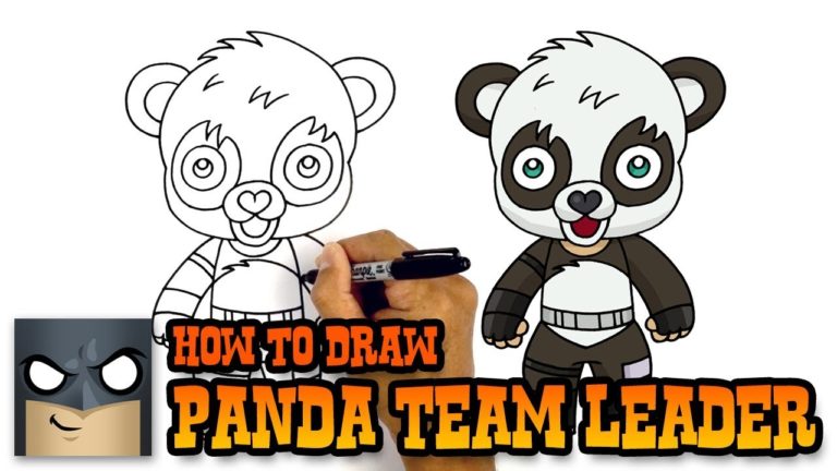 How to Draw Fortnite PANDA Team Leader